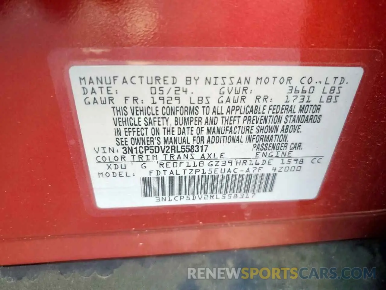 12 Photograph of a damaged car 3N1CP5DV2RL558317 NISSAN KICKS 2024