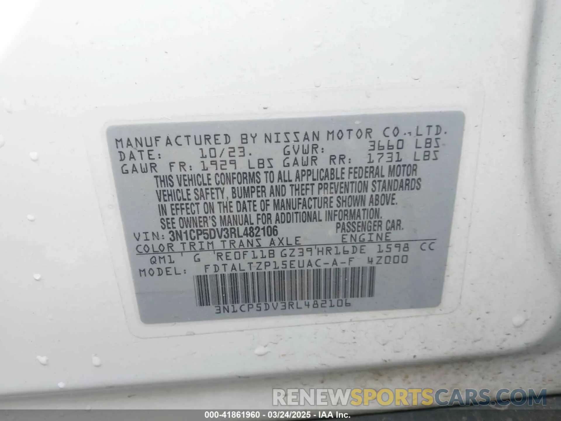 9 Photograph of a damaged car 3N1CP5DV3RL482106 NISSAN KICKS 2024