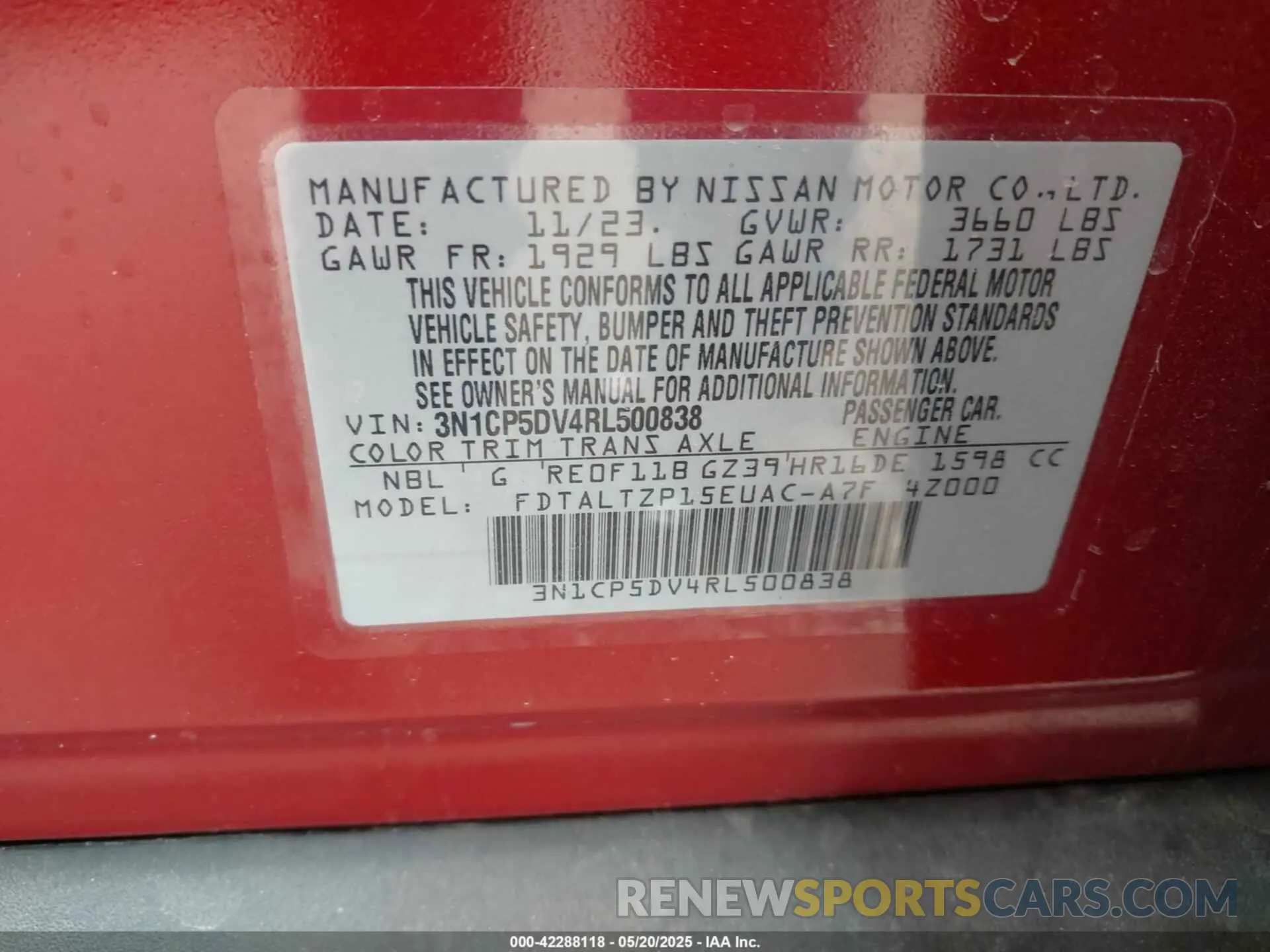 9 Photograph of a damaged car 3N1CP5DV4RL500838 NISSAN KICKS 2024
