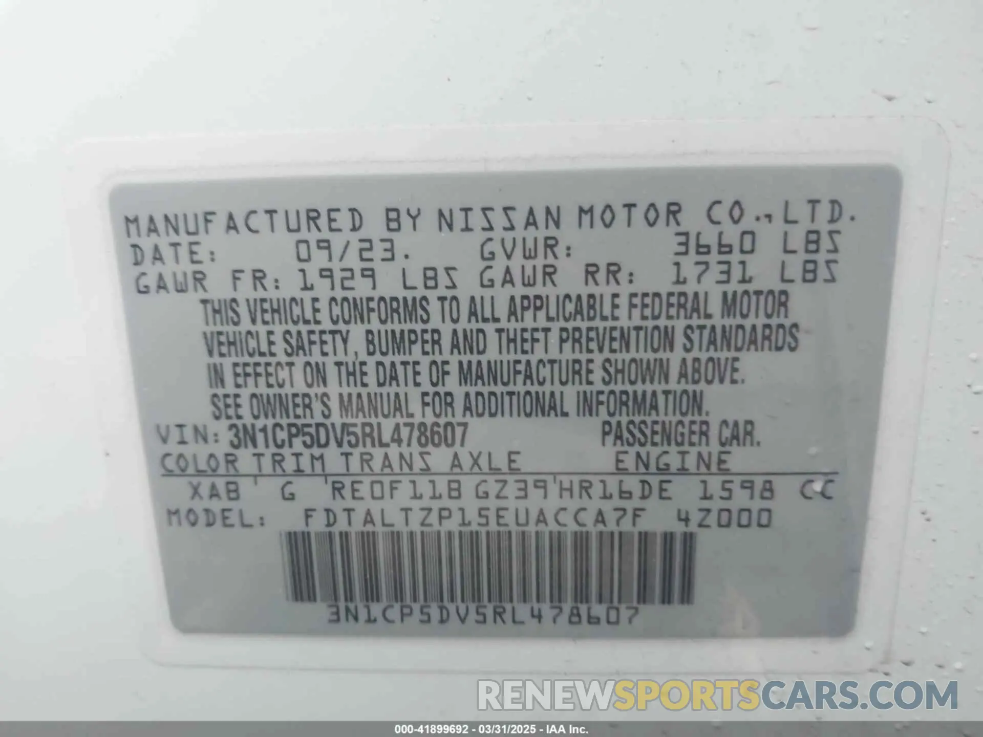 9 Photograph of a damaged car 3N1CP5DV5RL478607 NISSAN KICKS 2024