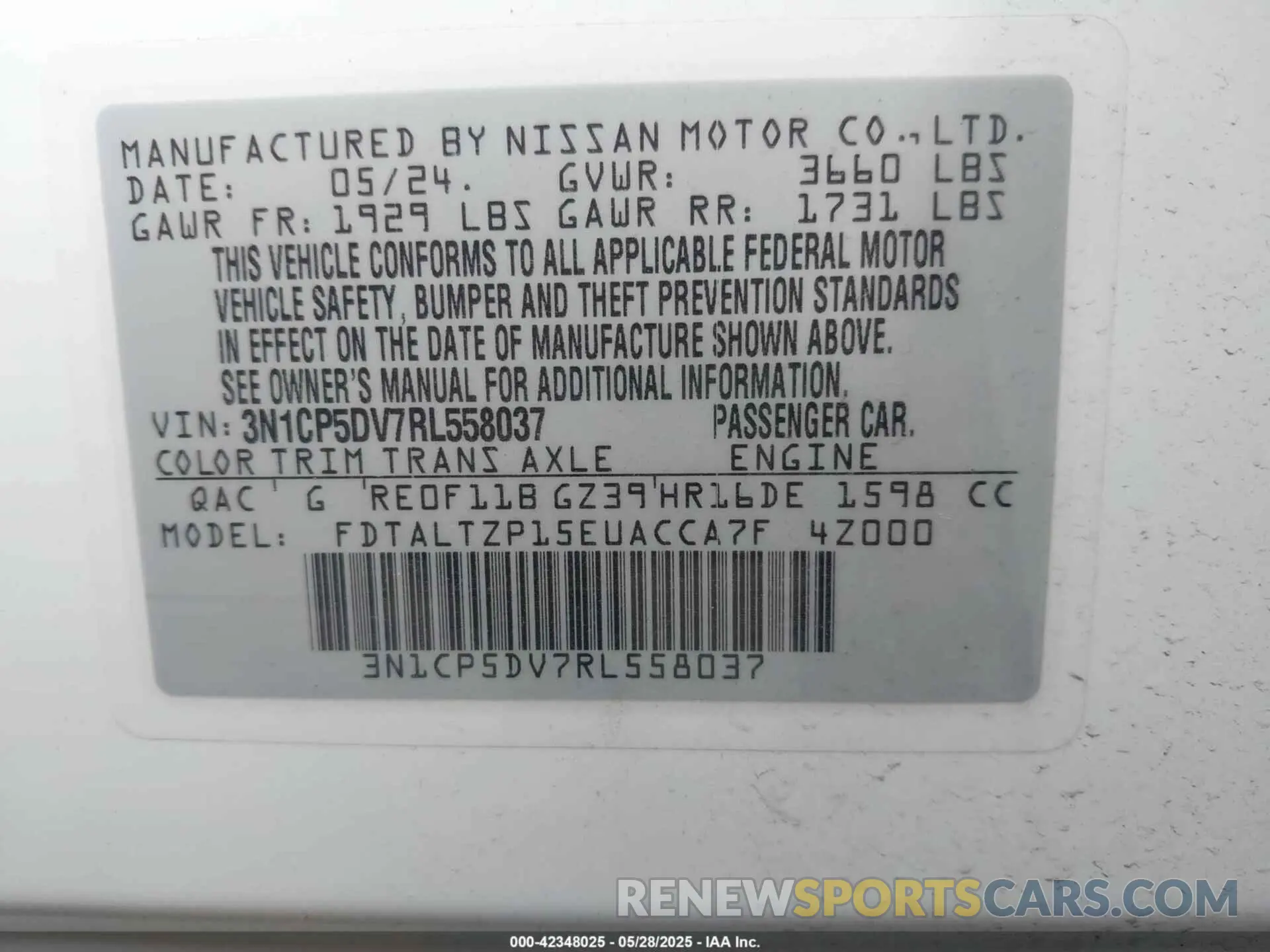 9 Photograph of a damaged car 3N1CP5DV7RL558037 NISSAN KICKS 2024