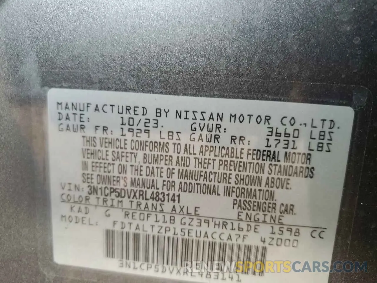 13 Photograph of a damaged car 3N1CP5DVXRL483141 NISSAN KICKS 2024