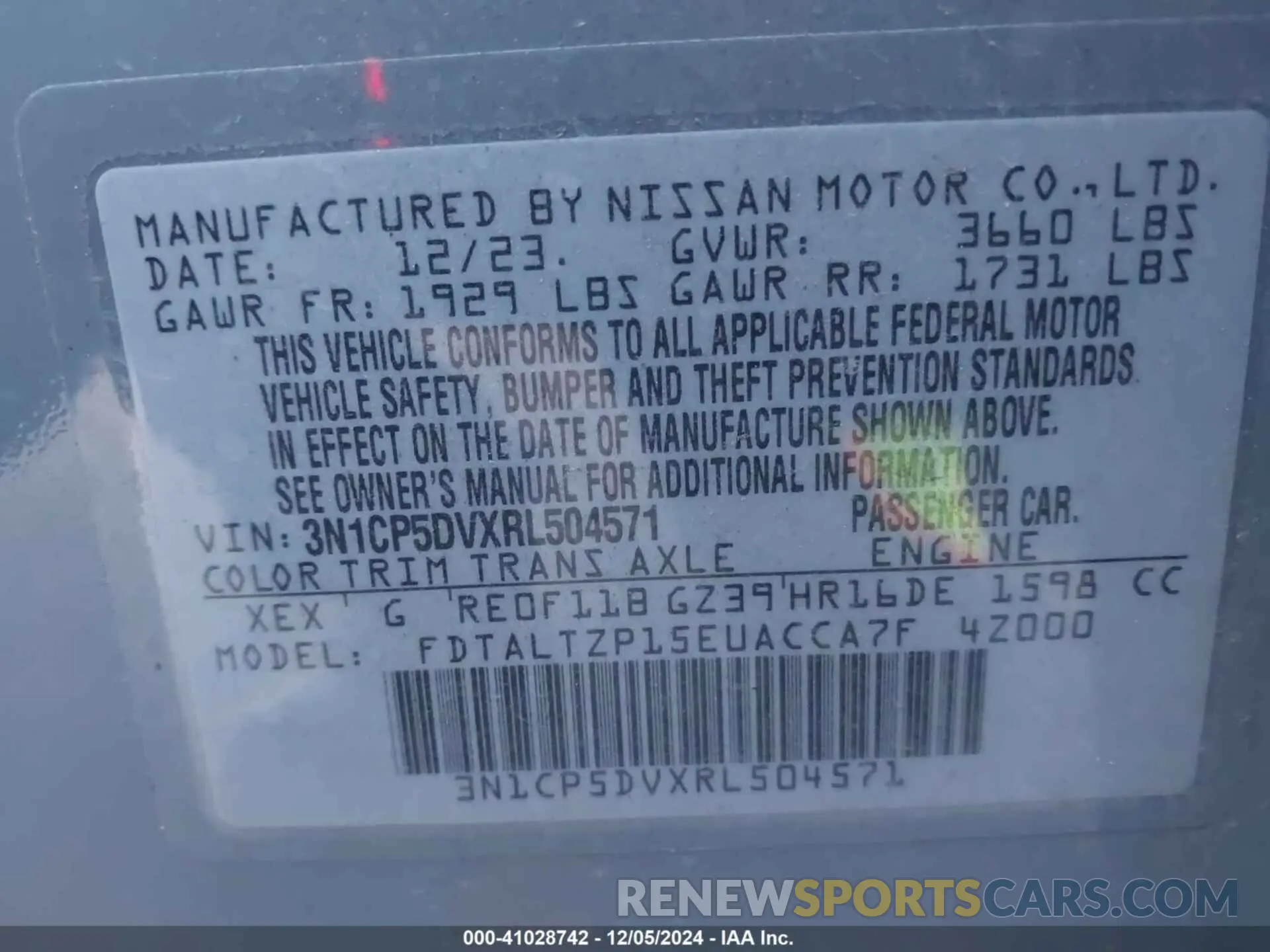 9 Photograph of a damaged car 3N1CP5DVXRL504571 NISSAN KICKS 2024
