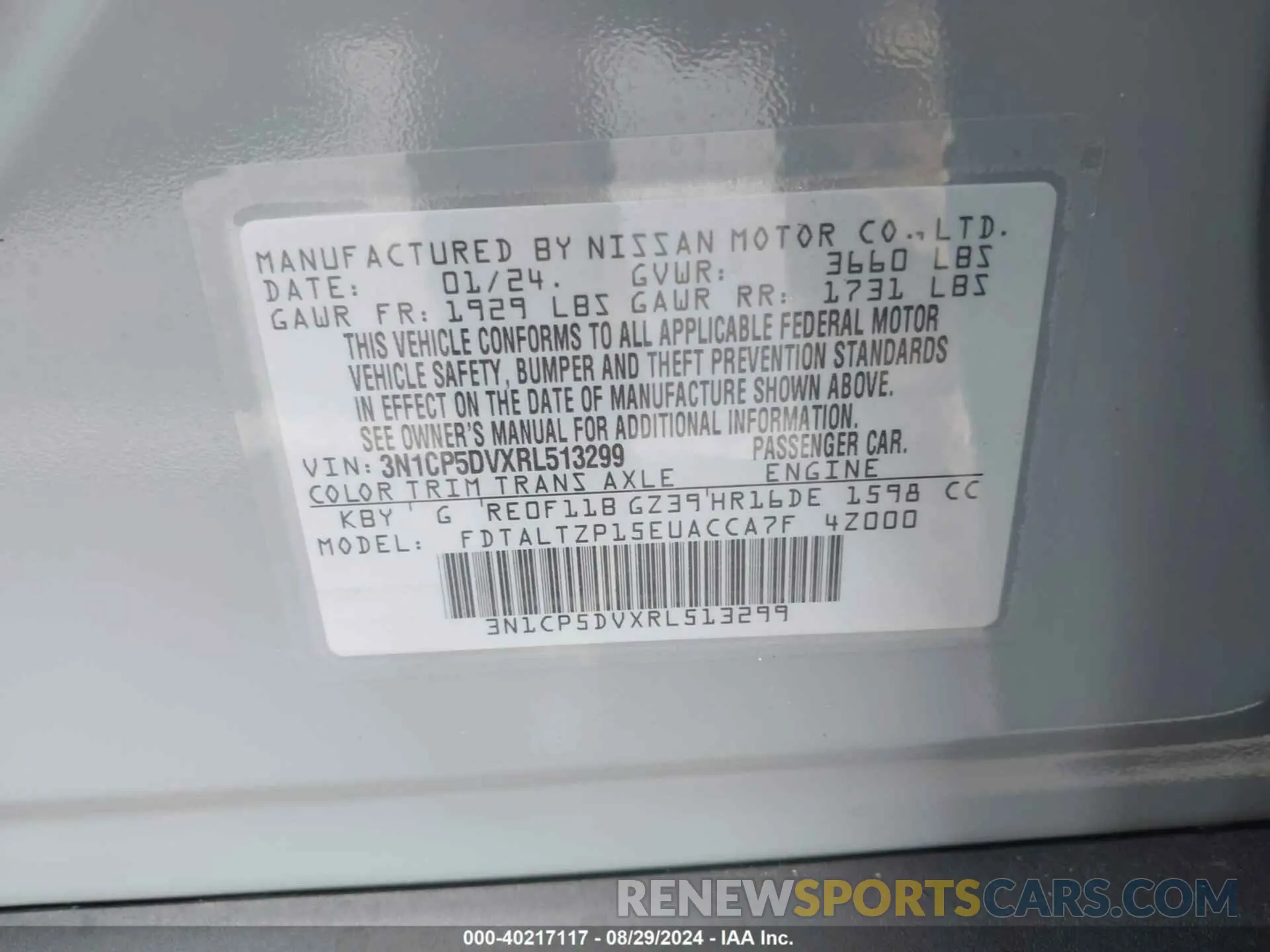 9 Photograph of a damaged car 3N1CP5DVXRL513299 NISSAN KICKS 2024