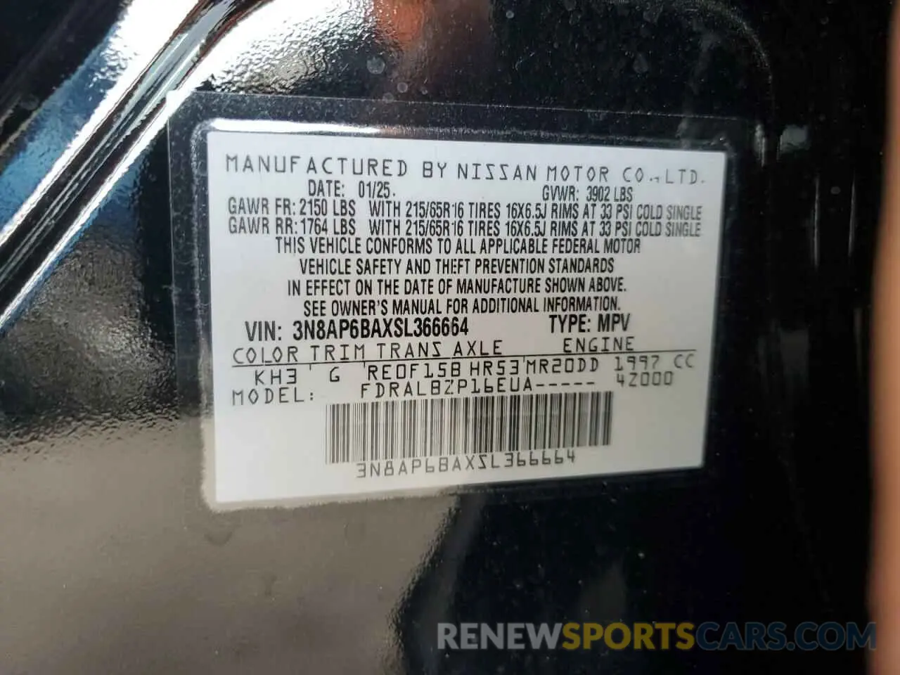 13 Photograph of a damaged car 3N8AP6BAXSL366664 NISSAN KICKS 2025