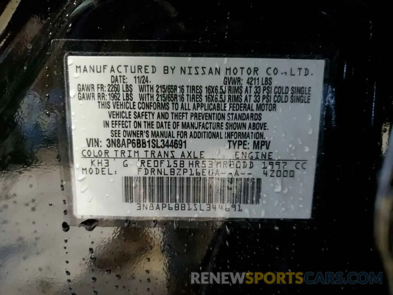 13 Photograph of a damaged car 3N8AP6BB1SL344691 NISSAN KICKS 2025