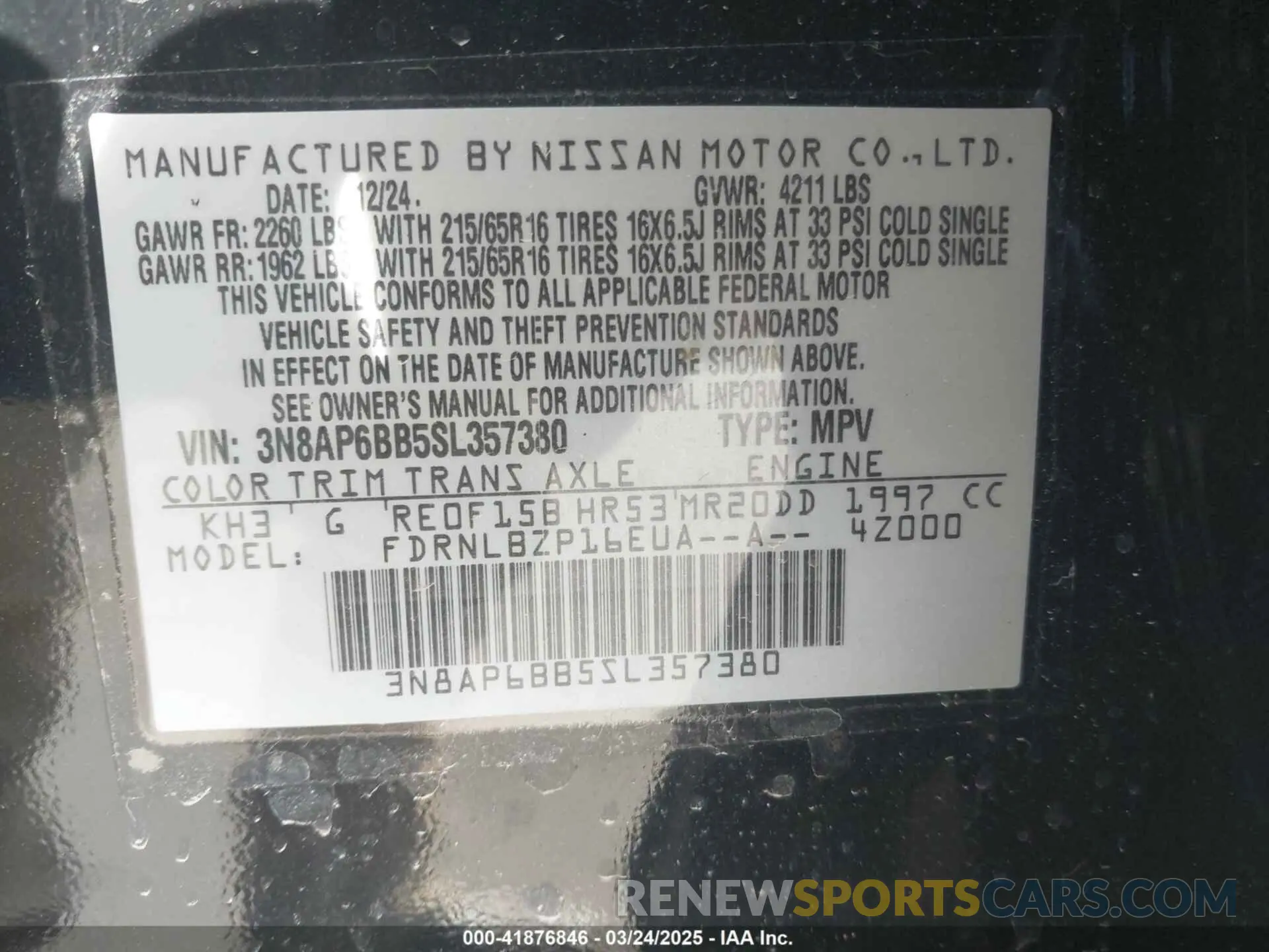 9 Photograph of a damaged car 3N8AP6BB5SL357380 NISSAN KICKS 2025