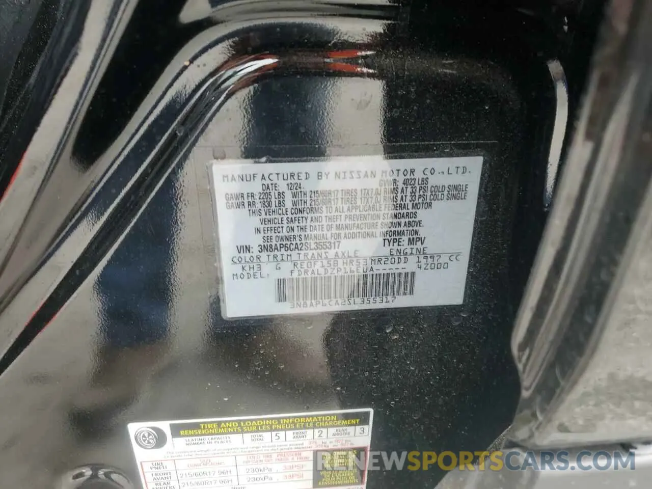 15 Photograph of a damaged car 3N8AP6CA2SL355317 NISSAN KICKS 2025