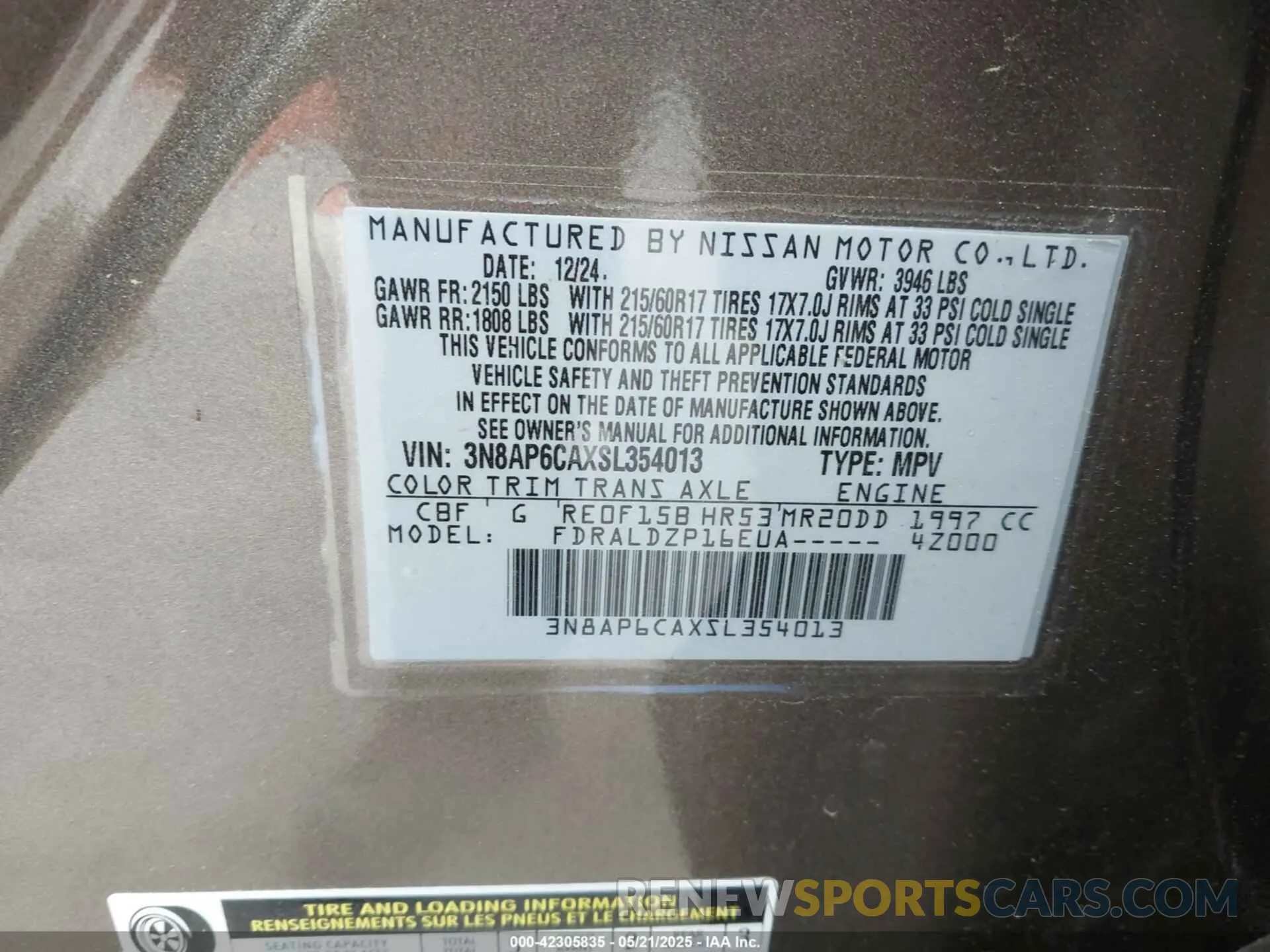 9 Photograph of a damaged car 3N8AP6CAXSL354013 NISSAN KICKS 2025