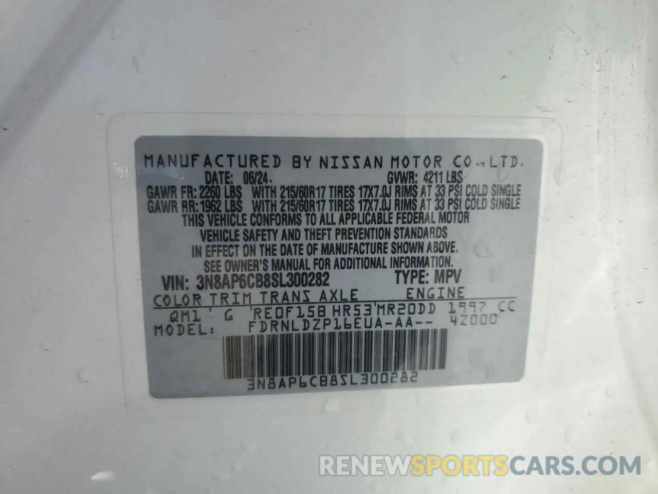 13 Photograph of a damaged car 3N8AP6CB8SL300282 NISSAN KICKS 2025