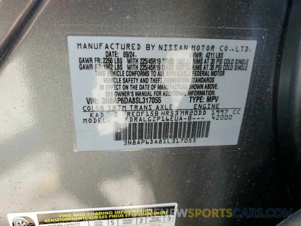 14 Photograph of a damaged car 3N8AP6DA8SL317055 NISSAN KICKS 2025