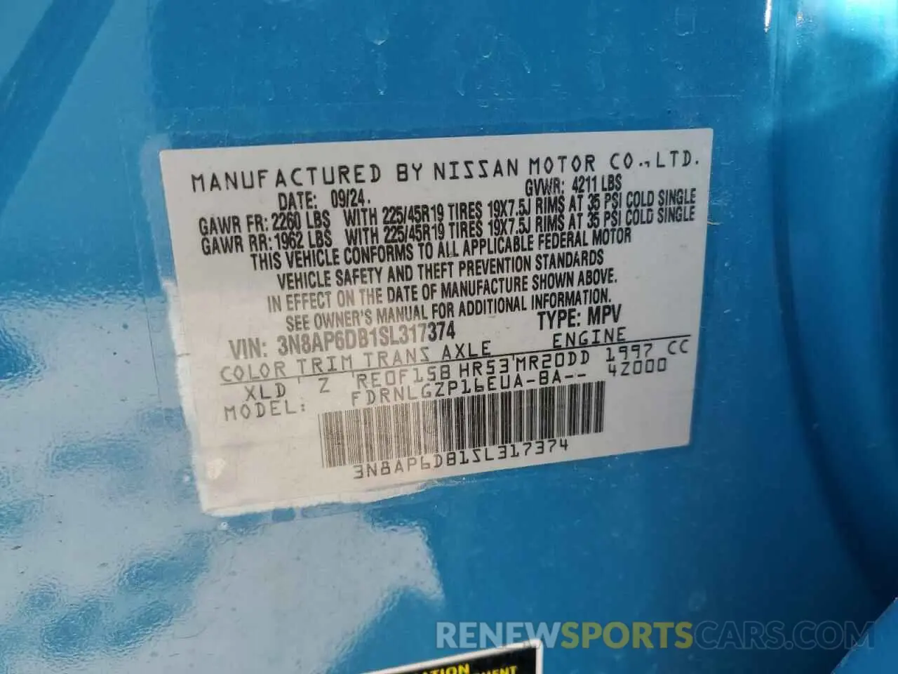 13 Photograph of a damaged car 3N8AP6DB1SL317374 NISSAN KICKS 2025