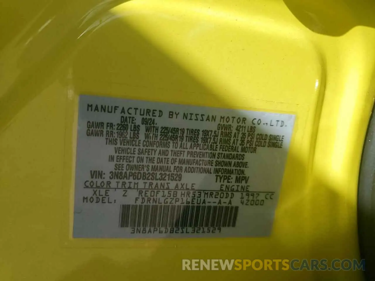 14 Photograph of a damaged car 3N8AP6DB2SL321529 NISSAN KICKS 2025