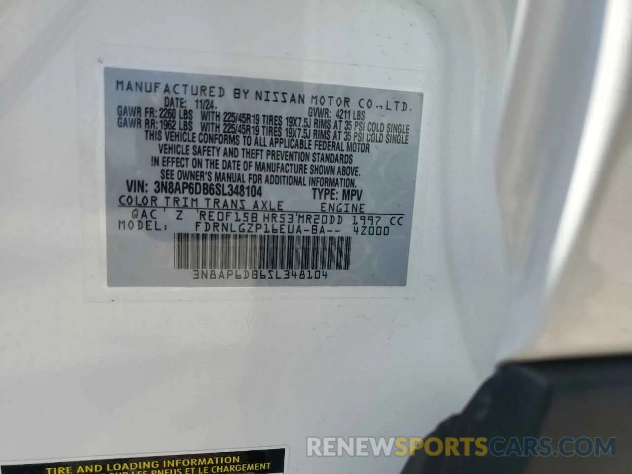 13 Photograph of a damaged car 3N8AP6DB6SL348104 NISSAN KICKS 2025