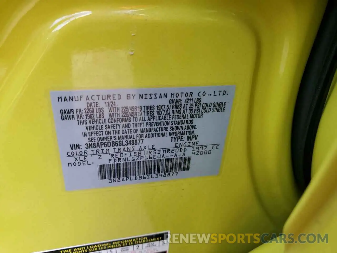 14 Photograph of a damaged car 3N8AP6DB6SL348877 NISSAN KICKS 2025