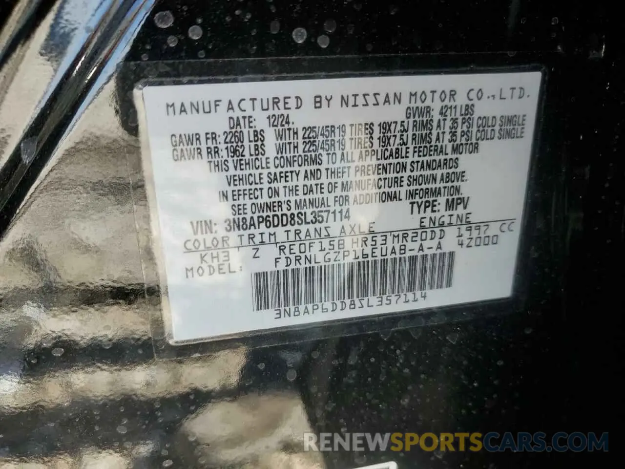 13 Photograph of a damaged car 3N8AP6DD8SL357114 NISSAN KICKS 2025
