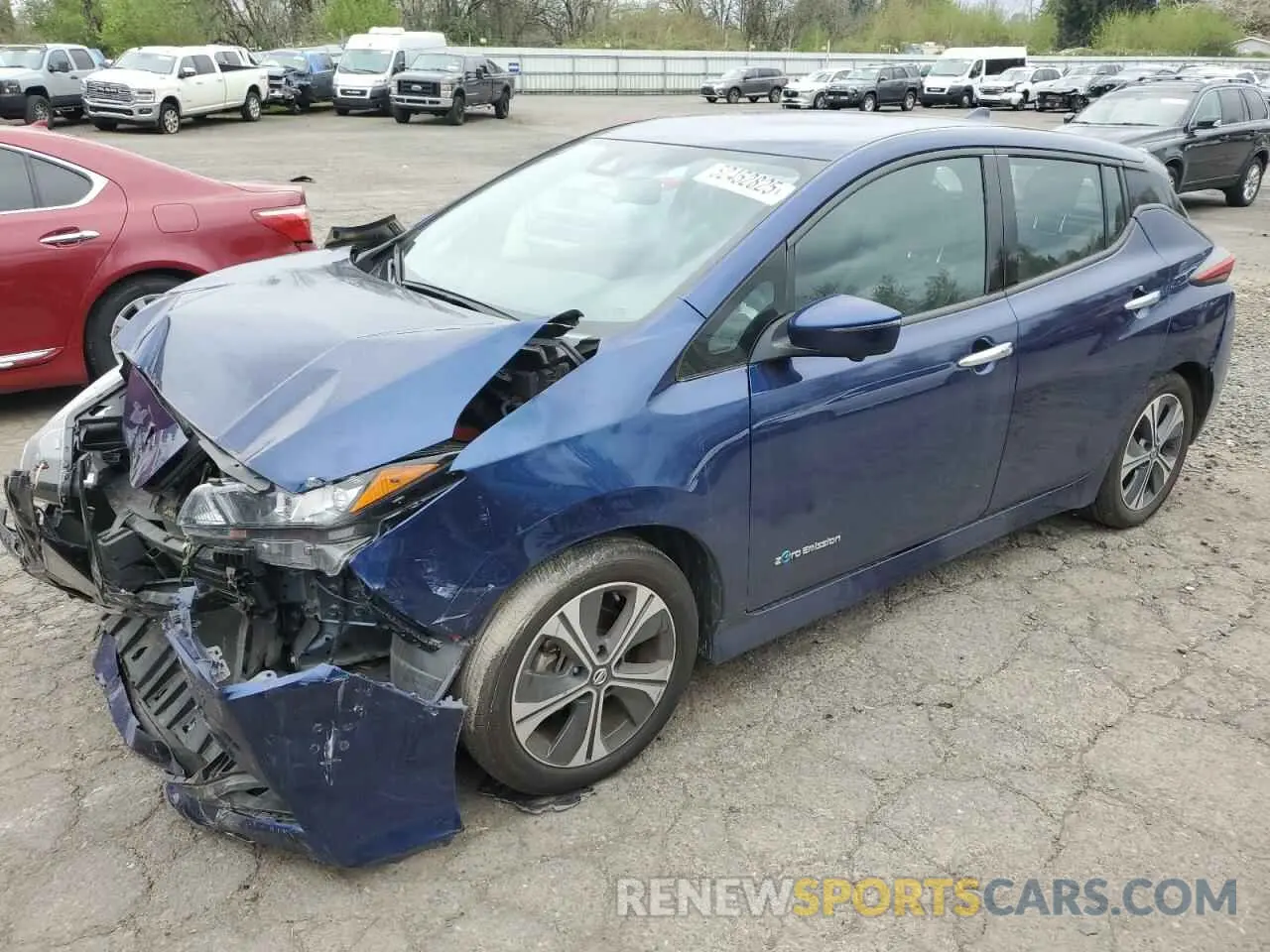 1 Photograph of a damaged car 1N4AZ1CP6KC305535 NISSAN LEAF 2019