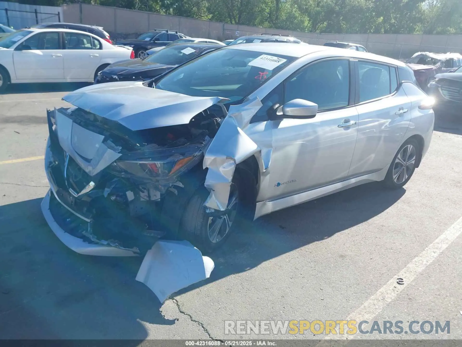 2 Photograph of a damaged car 1N4AZ1CP7KC307715 NISSAN LEAF 2019