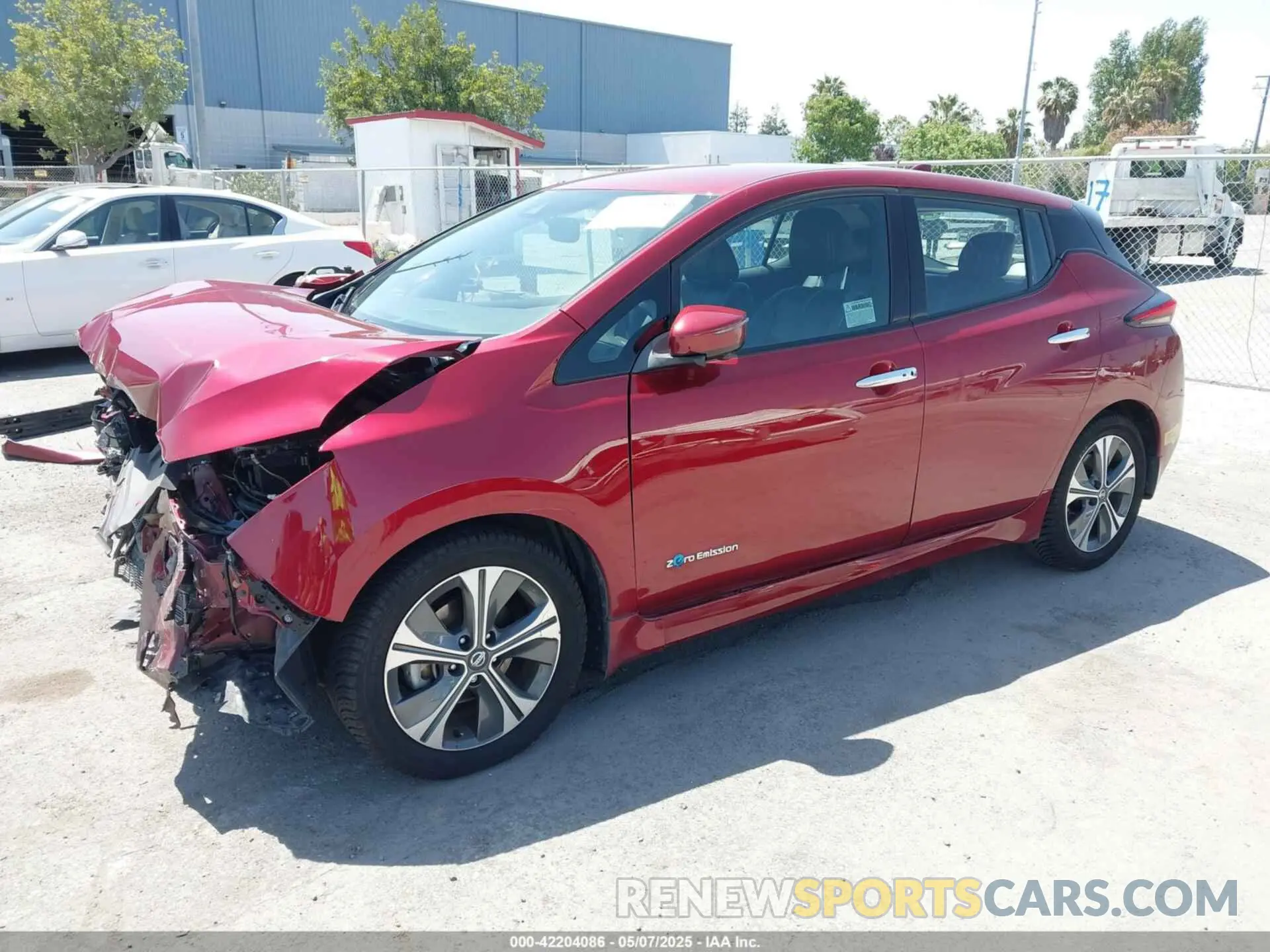 2 Photograph of a damaged car 1N4AZ1CP9KC303424 NISSAN LEAF 2019