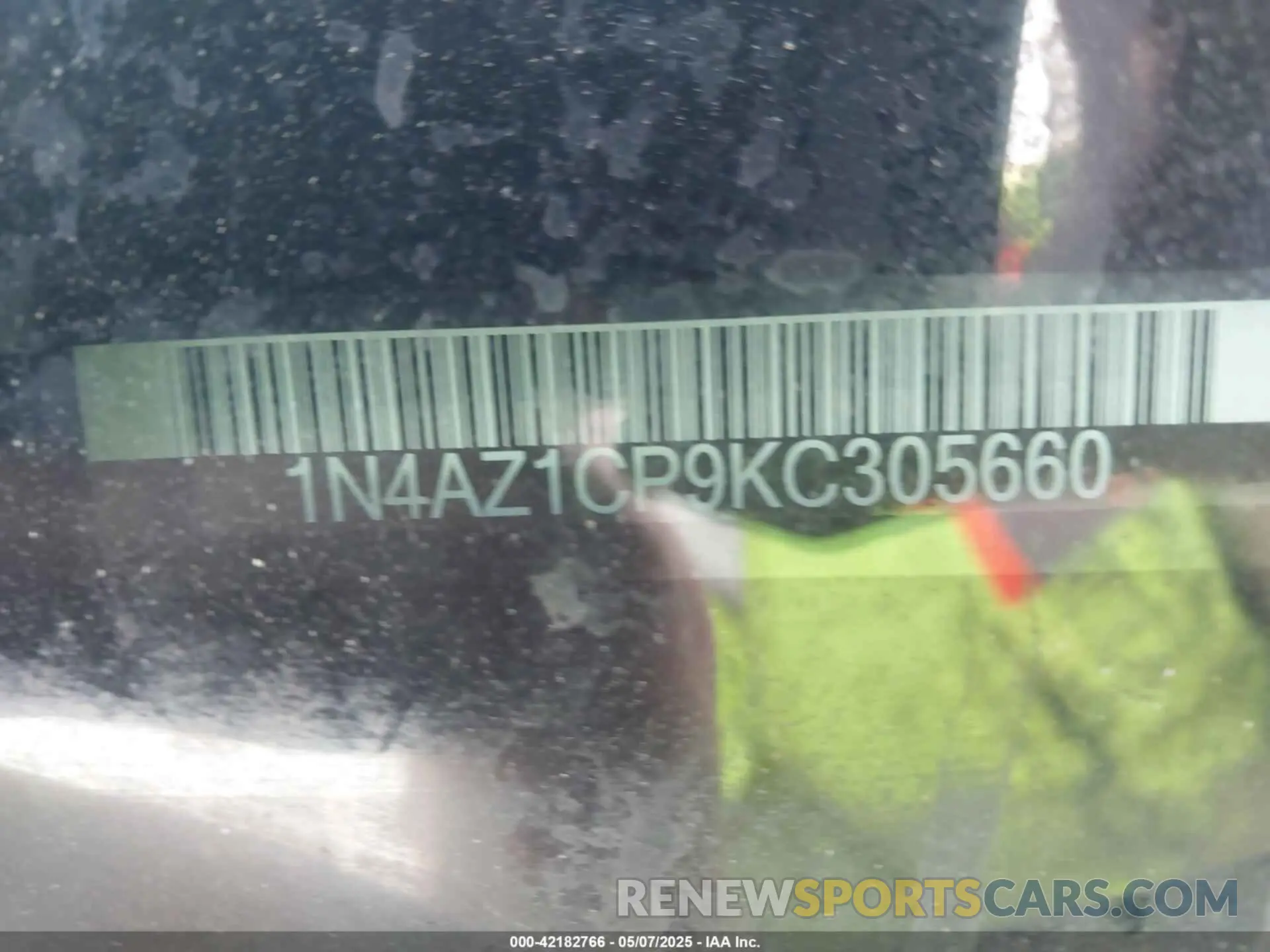 9 Photograph of a damaged car 1N4AZ1CP9KC305660 NISSAN LEAF 2019