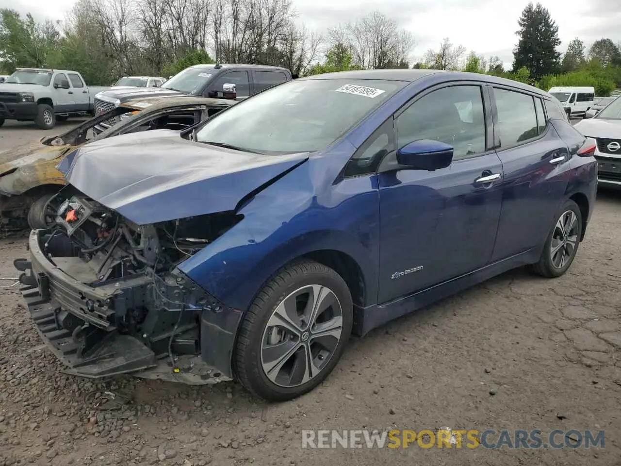 1 Photograph of a damaged car 1N4BZ1CP4KC318515 NISSAN LEAF 2019