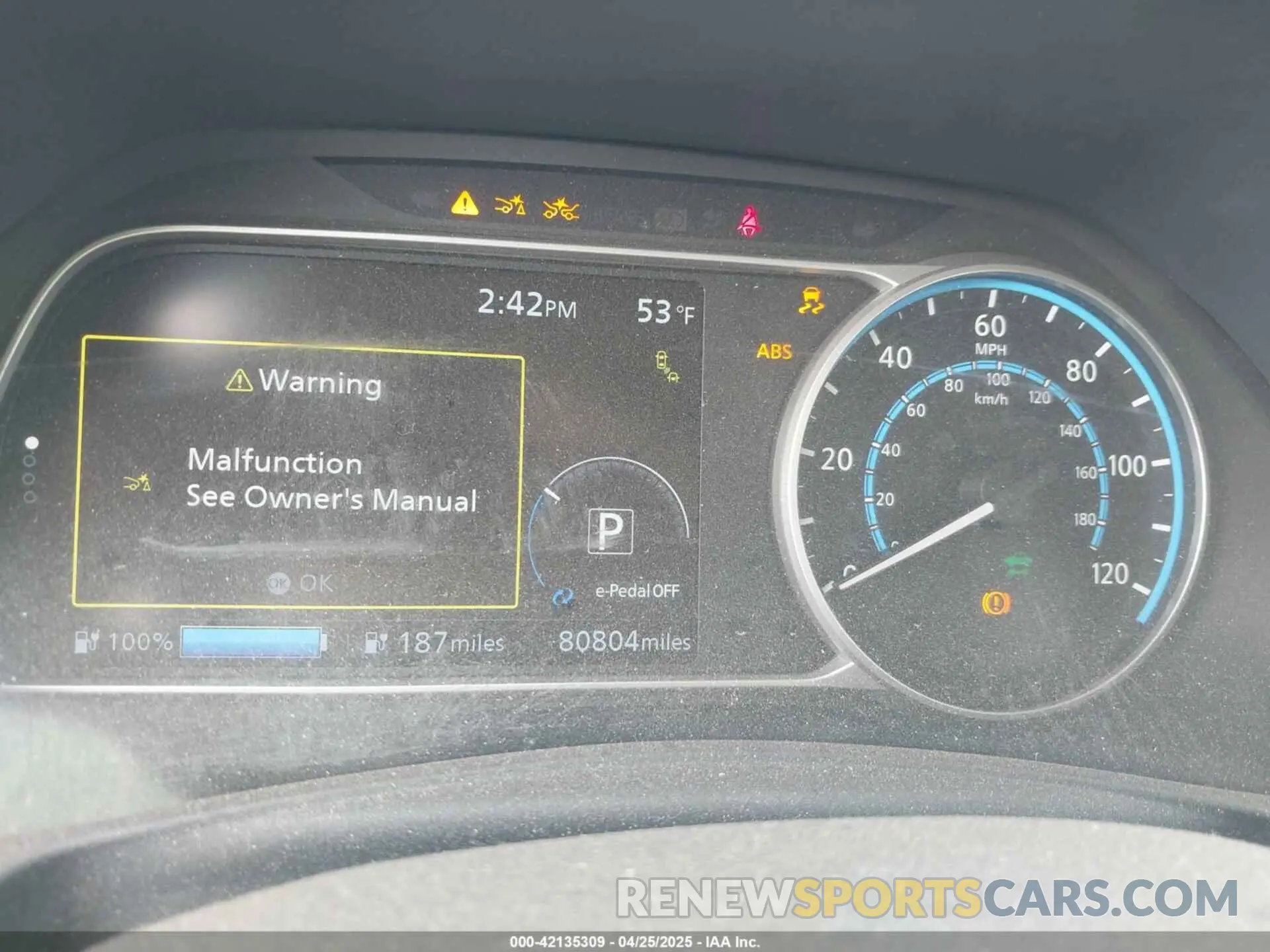 7 Photograph of a damaged car 1N4BZ1CP6LC304083 NISSAN LEAF 2020