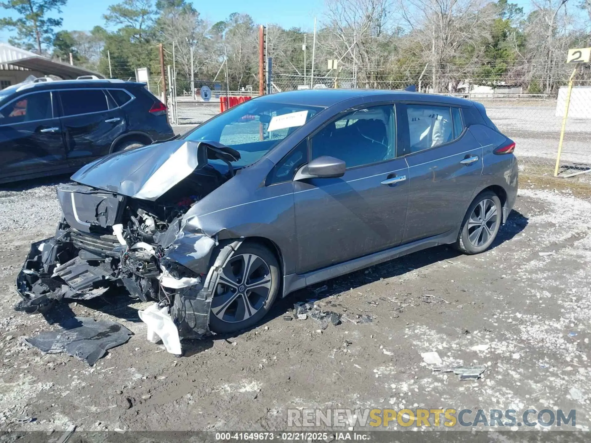 2 Photograph of a damaged car 1N4AZ1CV0MC554964 NISSAN LEAF 2021