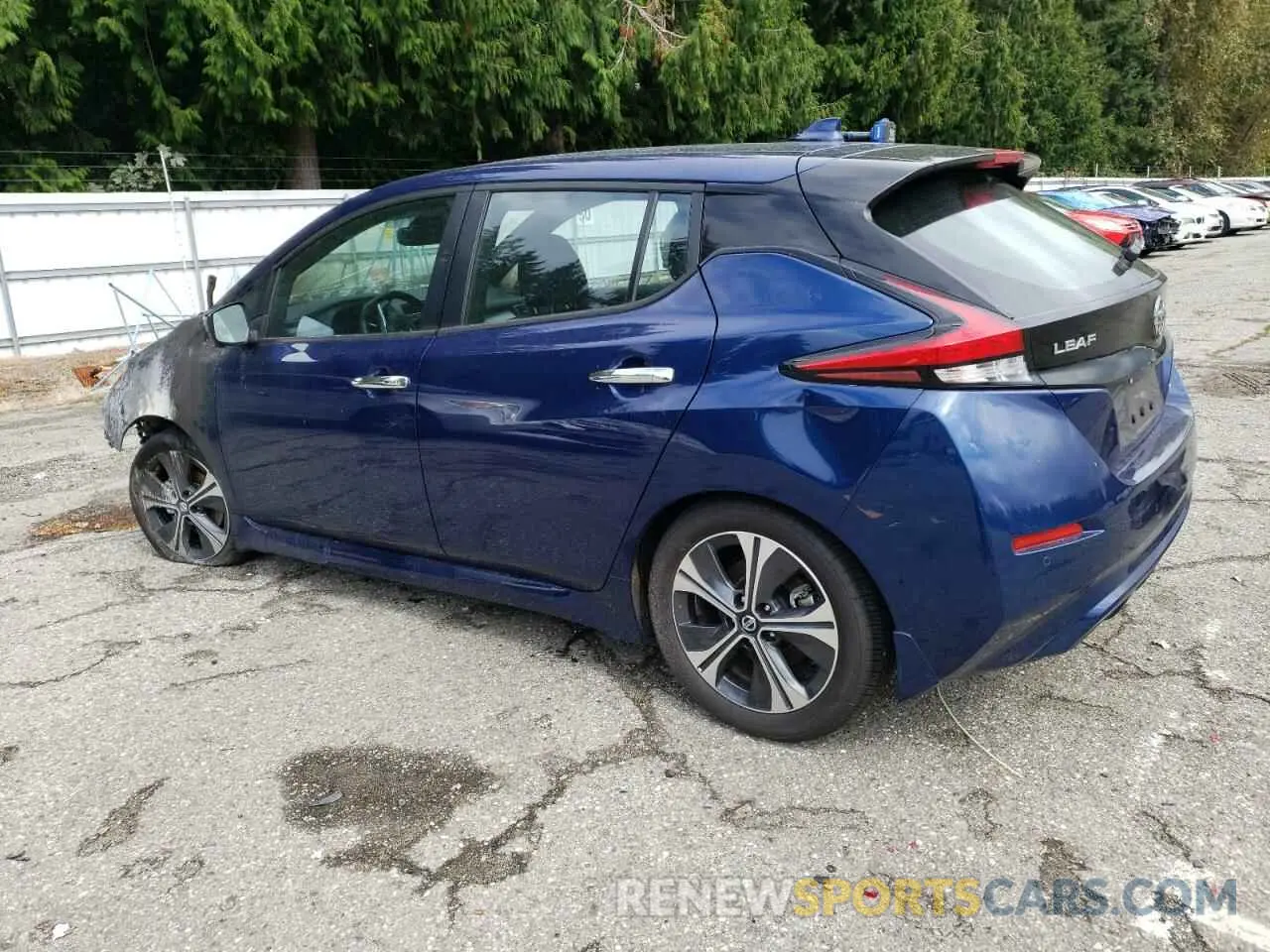 2 Photograph of a damaged car 1N4AZ1CVXMC553109 NISSAN LEAF 2021