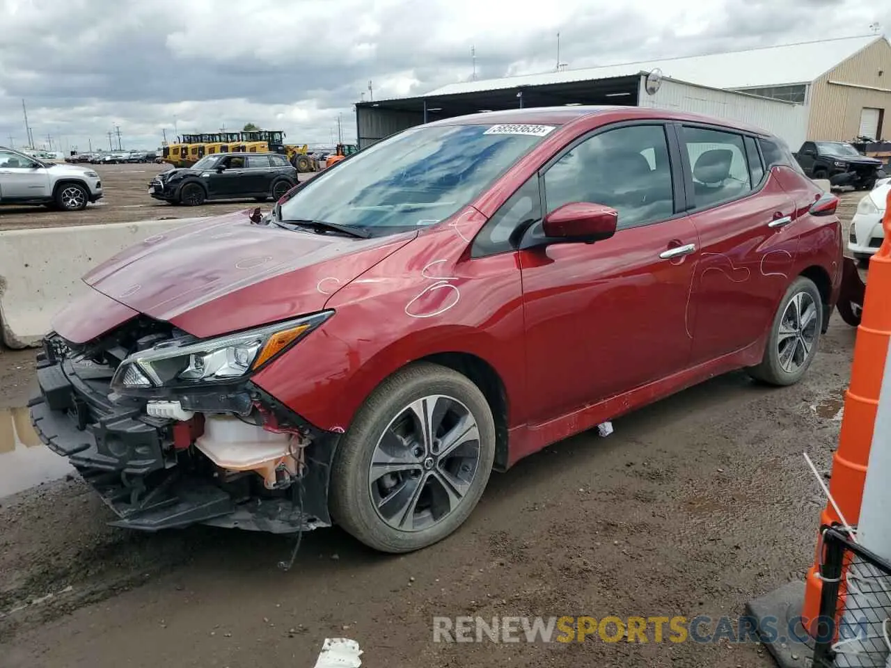 1 Photograph of a damaged car 1N4BZ1CV6MC552656 NISSAN LEAF 2021