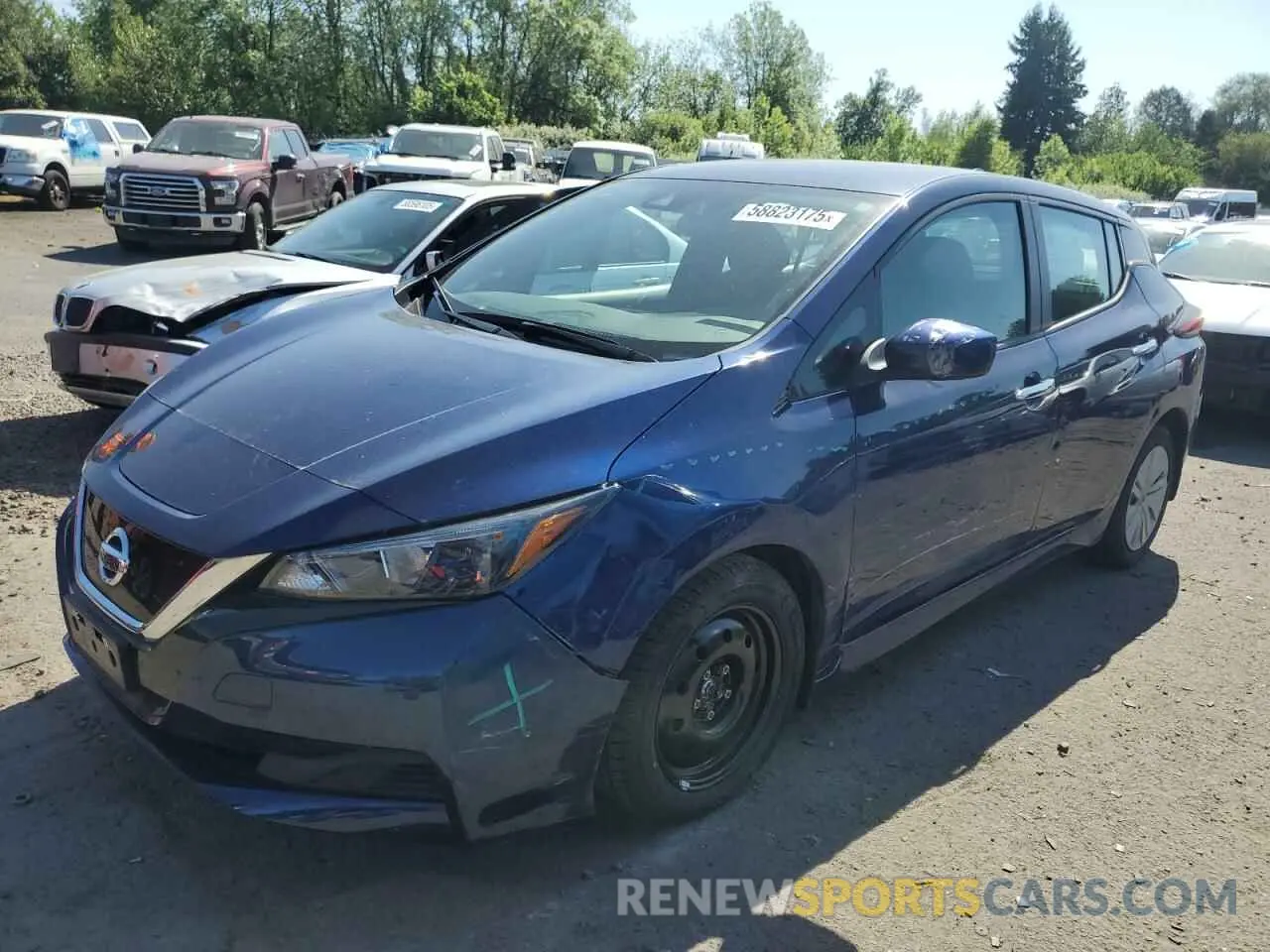 1 Photograph of a damaged car 1N4AZ1BV5NC555711 NISSAN LEAF 2022
