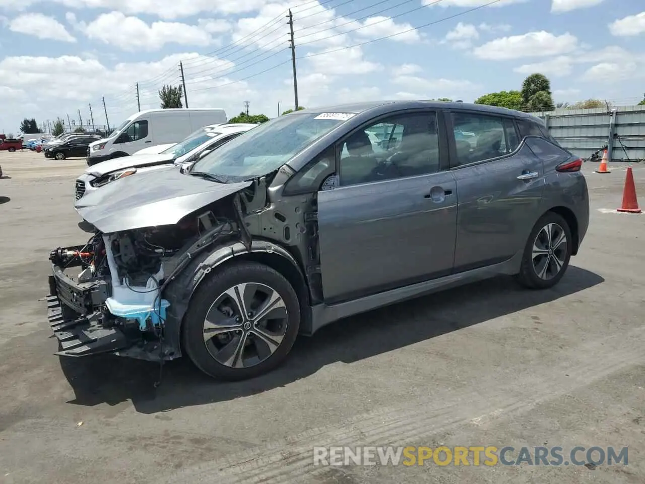 1 Photograph of a damaged car 1N4BZ1CV7NC559312 NISSAN LEAF 2022