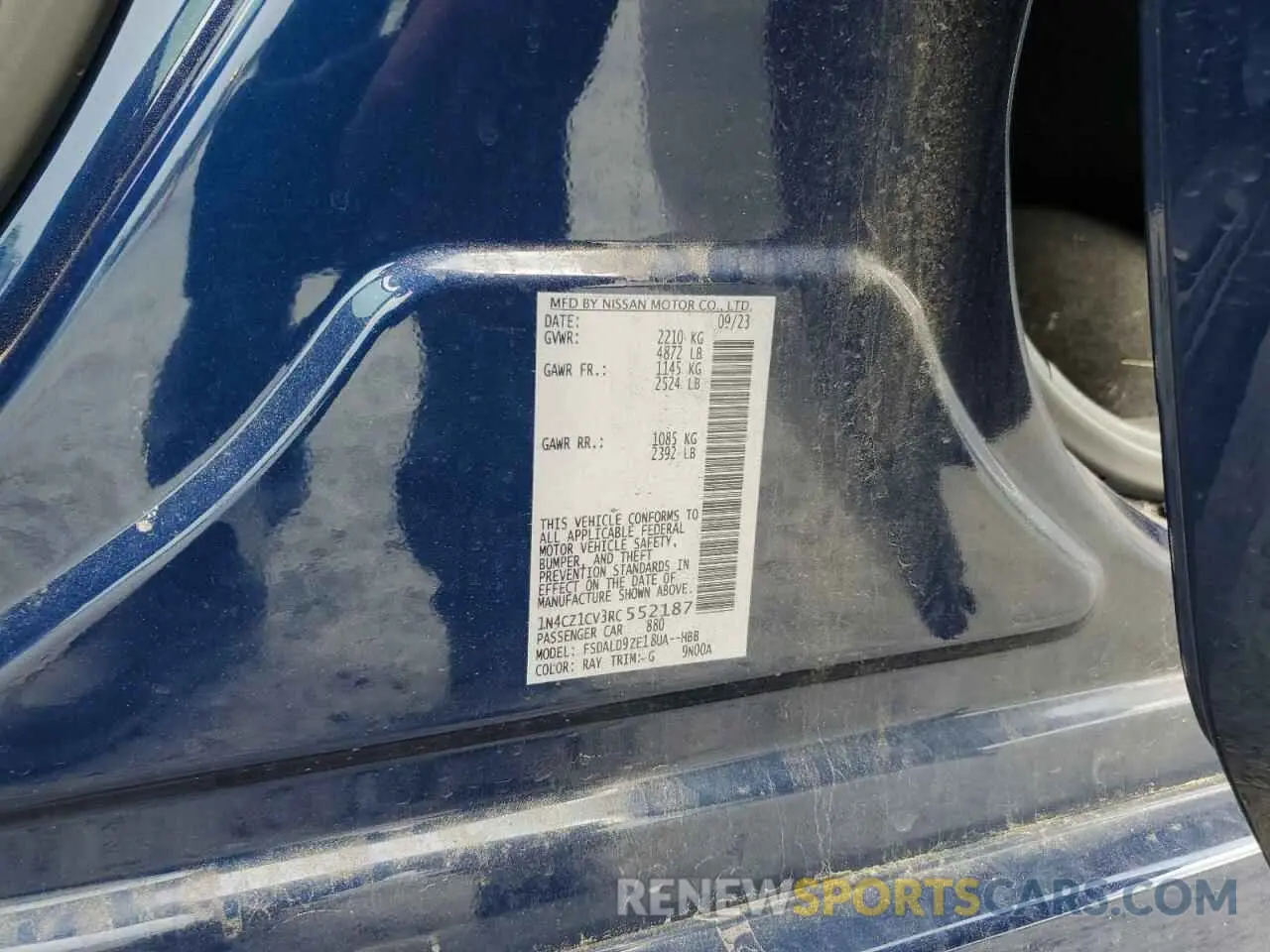 12 Photograph of a damaged car 1N4CZ1CV3RC552187 NISSAN LEAF 2024
