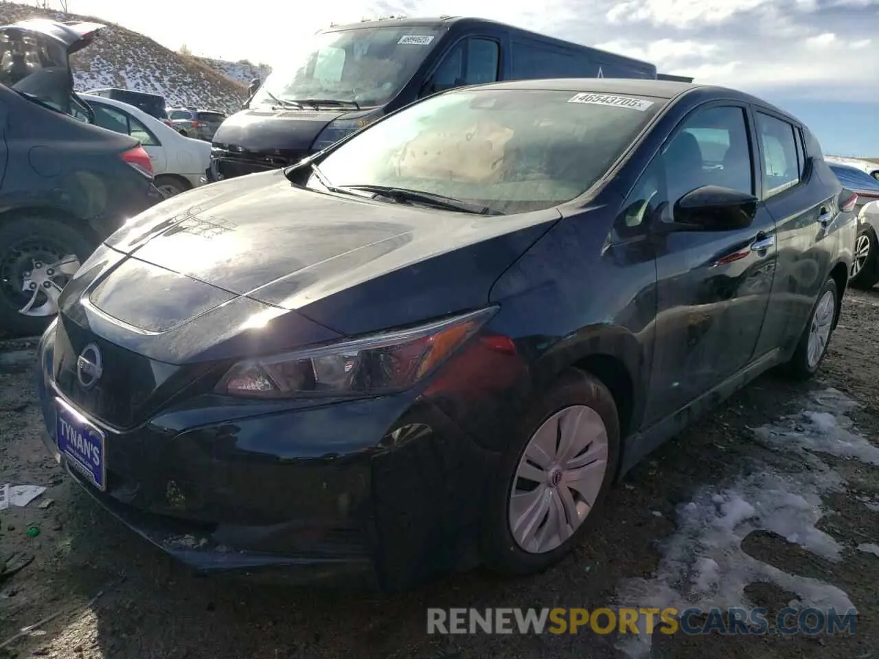 1 Photograph of a damaged car 1N4AZ1BV1SC550016 NISSAN LEAF 2025