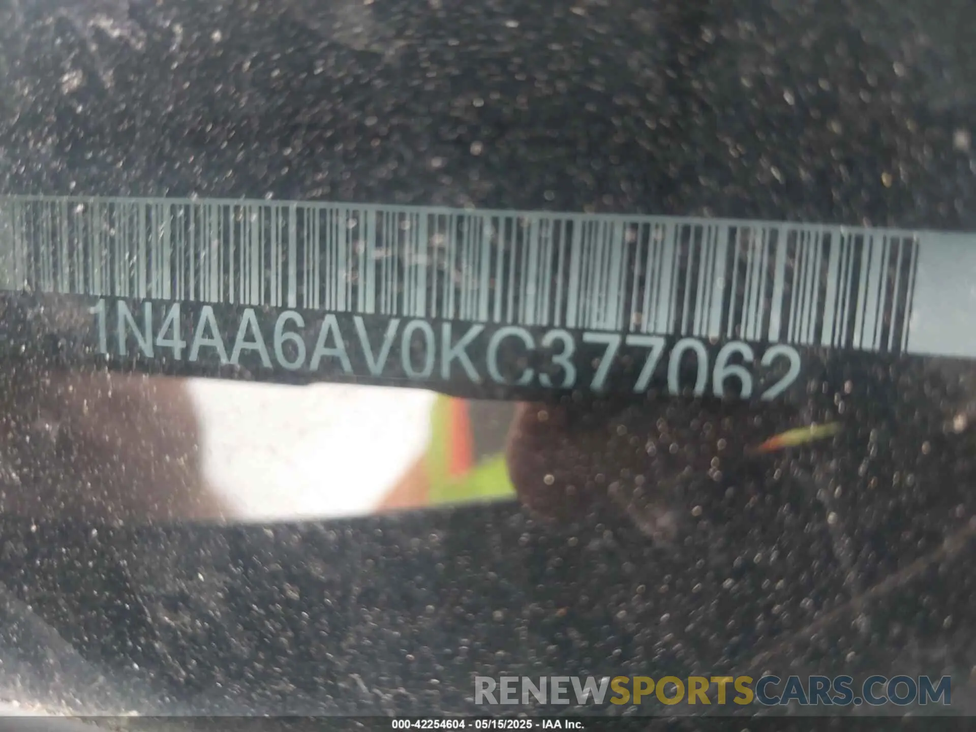 9 Photograph of a damaged car 1N4AA6AV0KC377062 NISSAN MAXIMA 2019