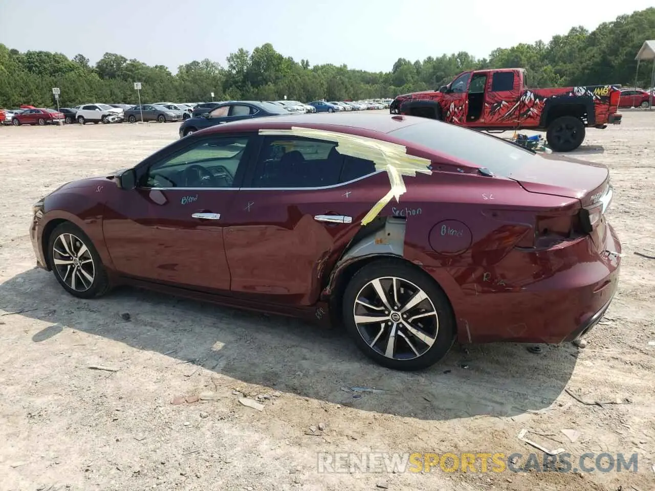2 Photograph of a damaged car 1N4AA6AV6KC382590 NISSAN MAXIMA 2019