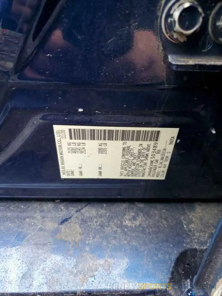 12 Photograph of a damaged car 1N4AA6CVXMC503489 NISSAN MAXIMA 2021