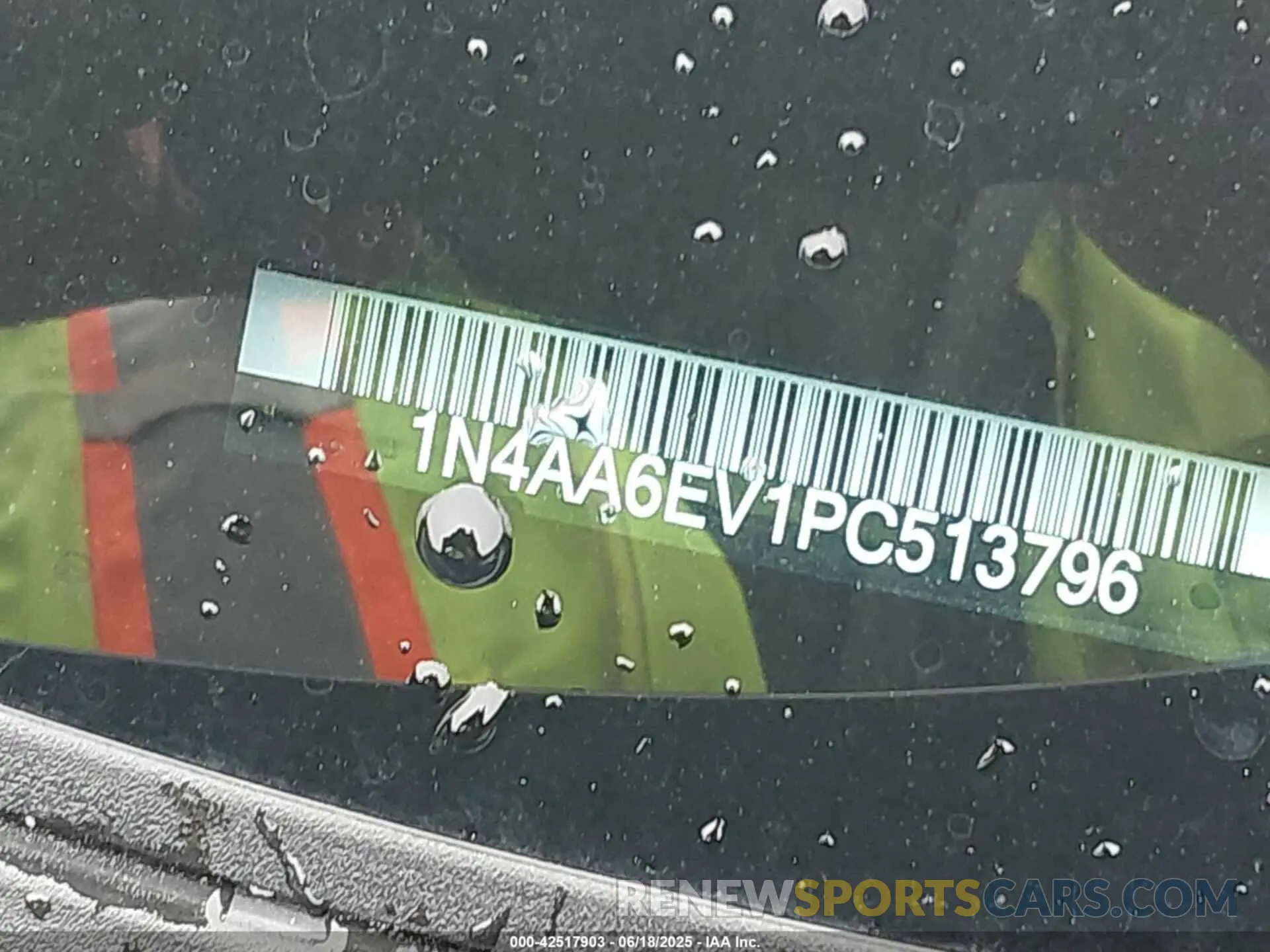 17 Photograph of a damaged car 1N4AA6EV1PC513796 NISSAN MAXIMA 2023