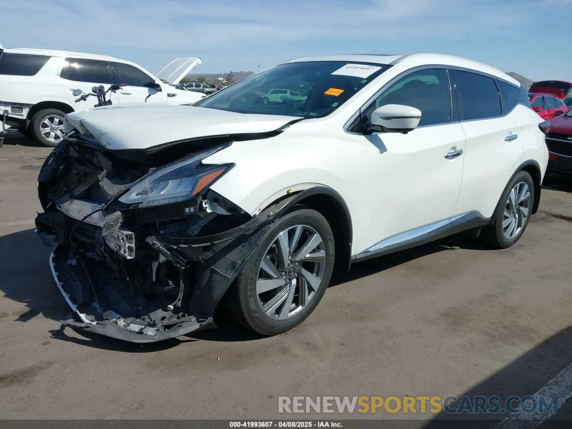 2 Photograph of a damaged car 5N1AZ2MJ3KN154289 NISSAN MURANO 2019