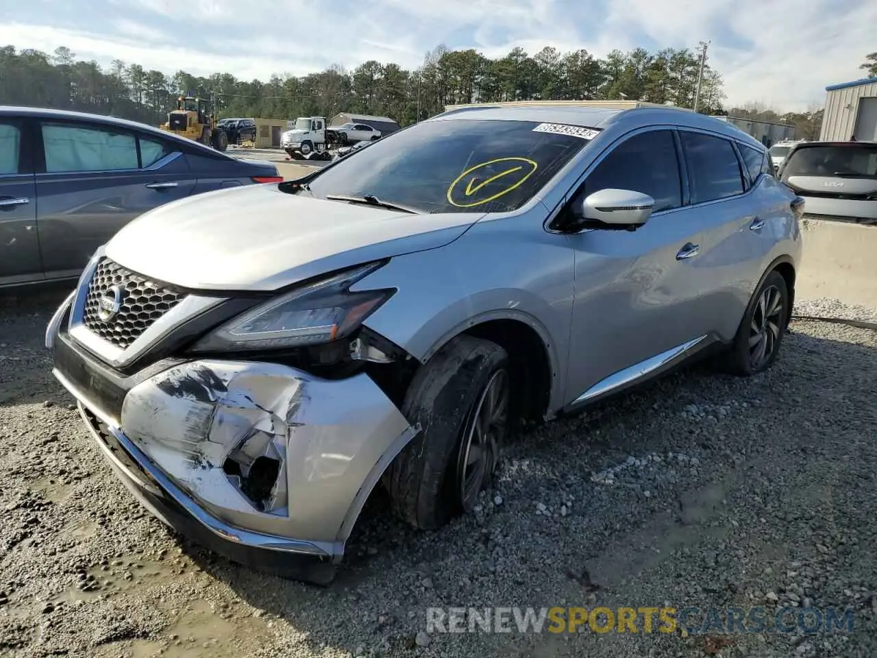 1 Photograph of a damaged car 5N1AZ2MJ8KN105945 NISSAN MURANO 2019