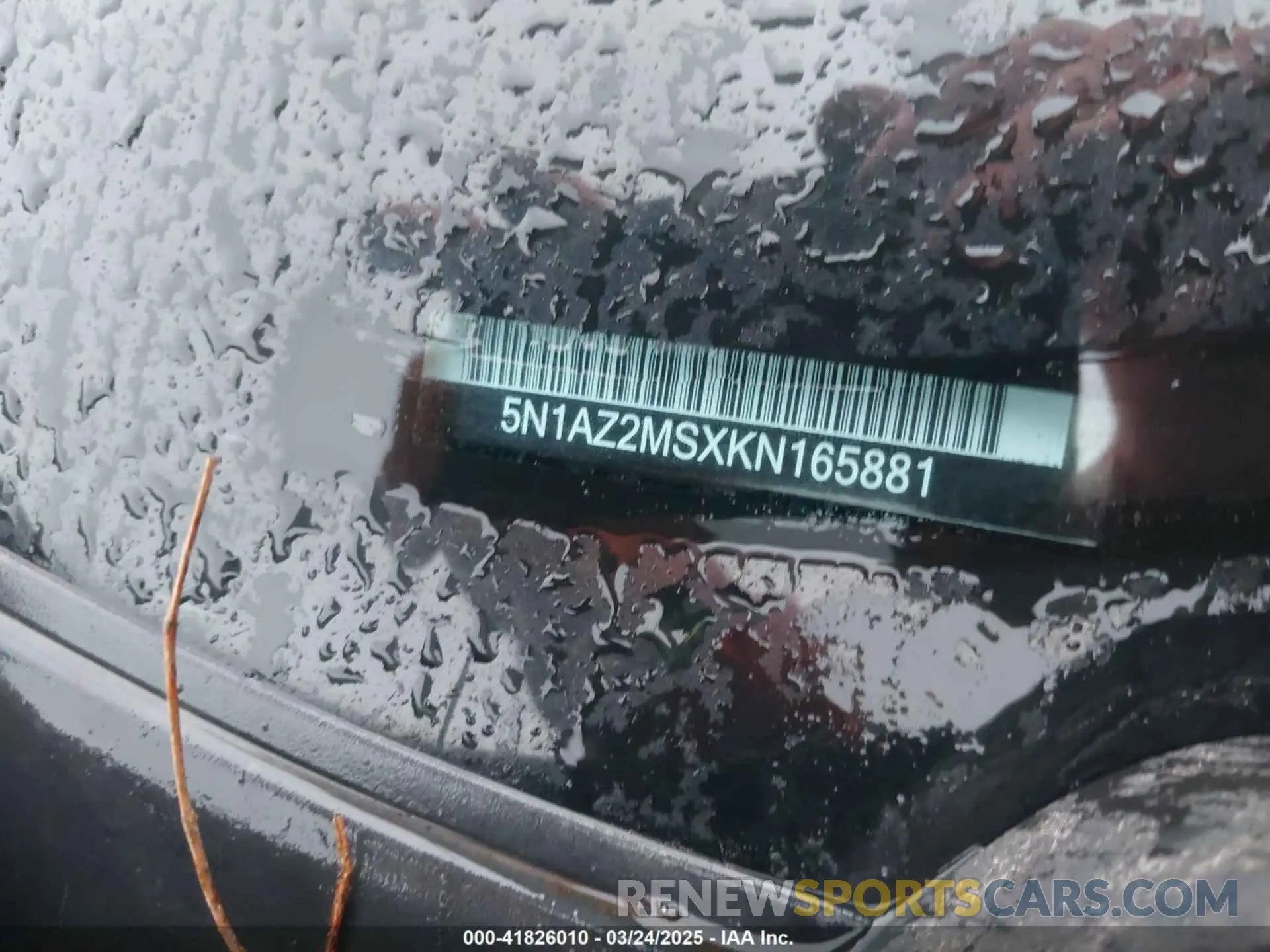 17 Photograph of a damaged car 5N1AZ2MSXKN165881 NISSAN MURANO 2019