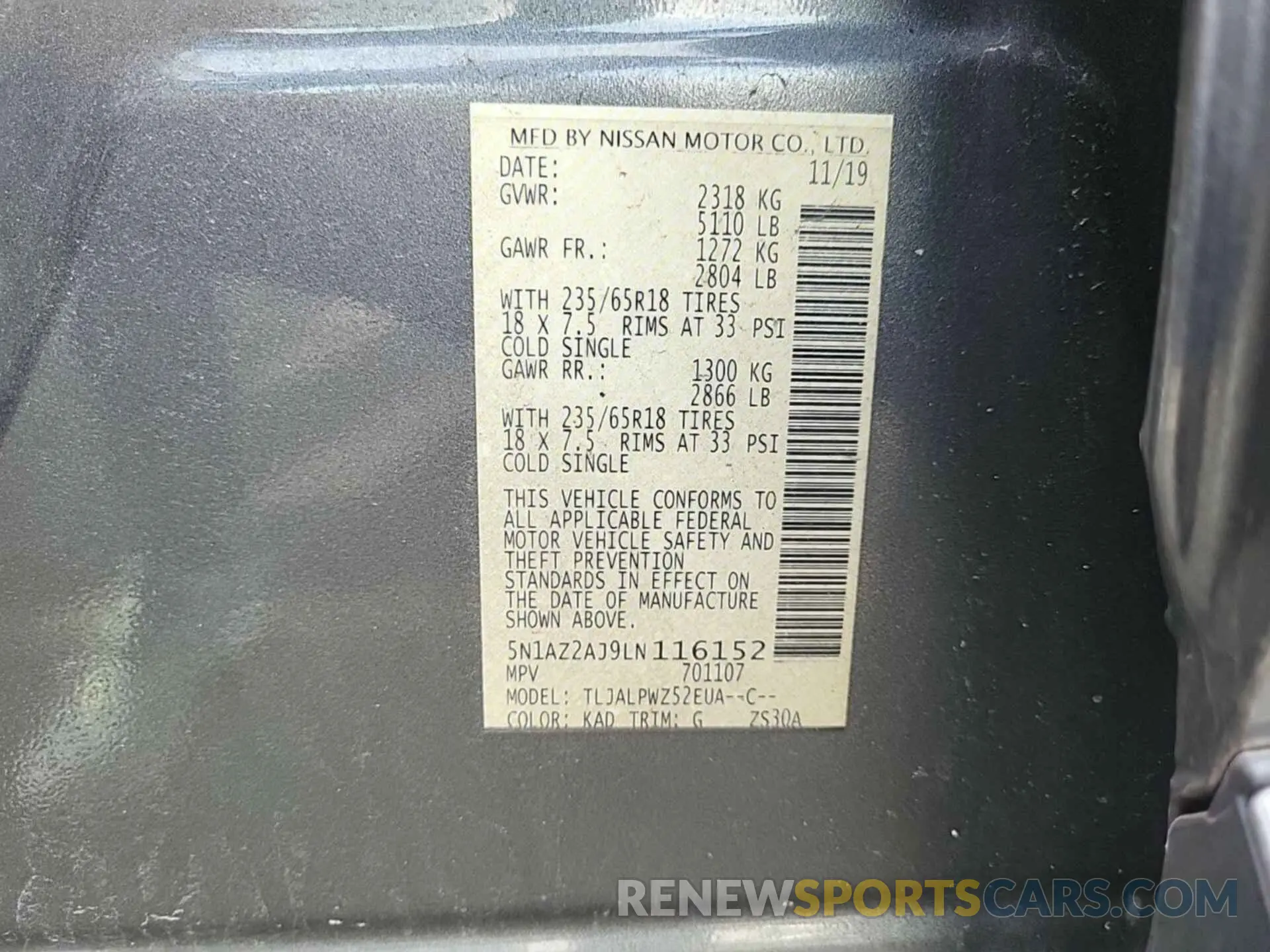 16 Photograph of a damaged car 5N1AZ2AJ9LN116152 NISSAN MURANO 2020