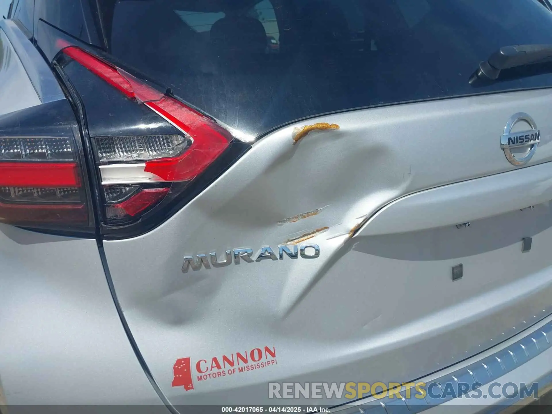6 Photograph of a damaged car 5N1AZ2AJ9LN138247 NISSAN MURANO 2020
