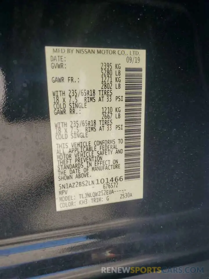 13 Photograph of a damaged car 5N1AZ2BS2LN101466 NISSAN MURANO 2020