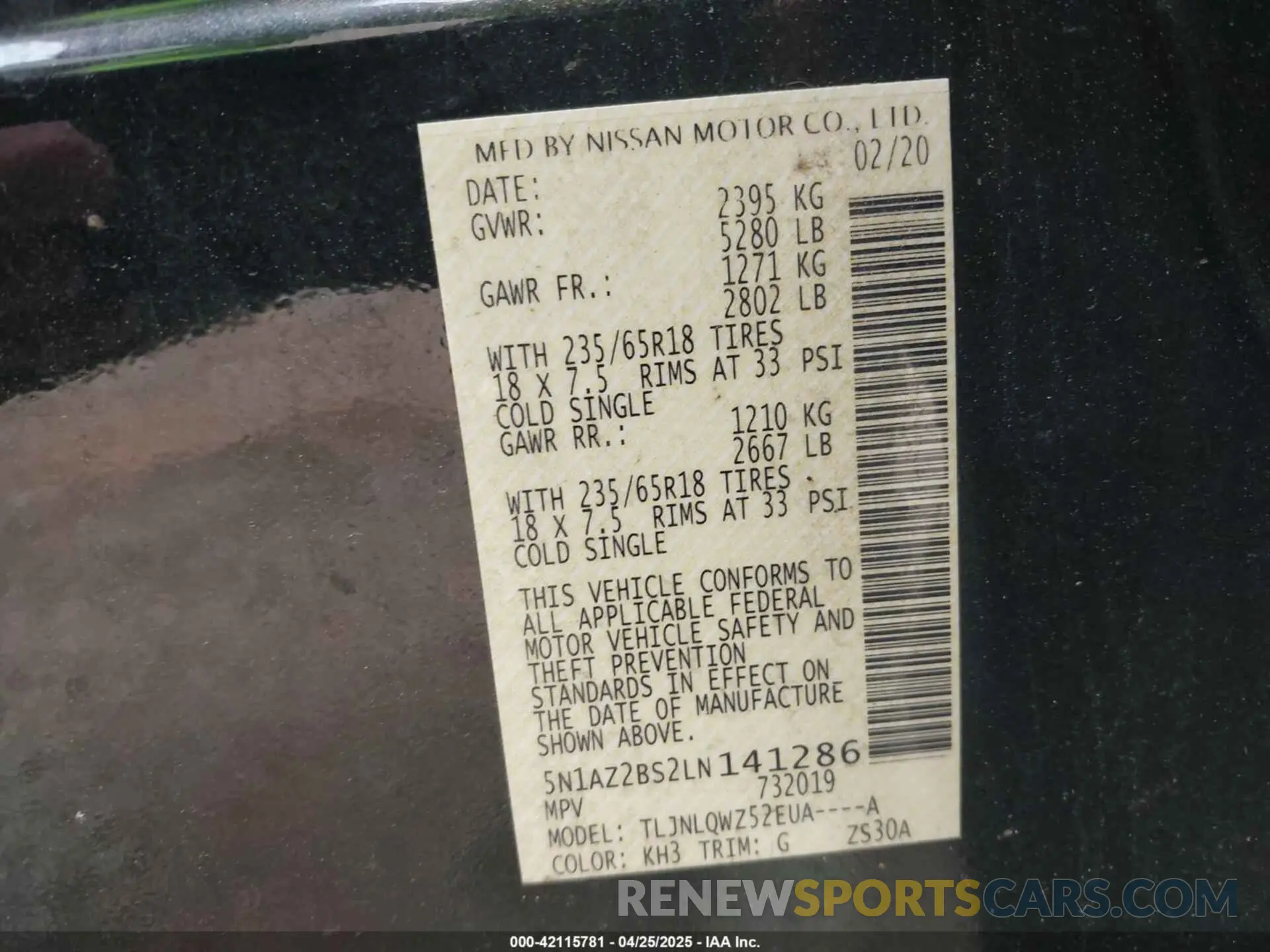 9 Photograph of a damaged car 5N1AZ2BS2LN141286 NISSAN MURANO 2020