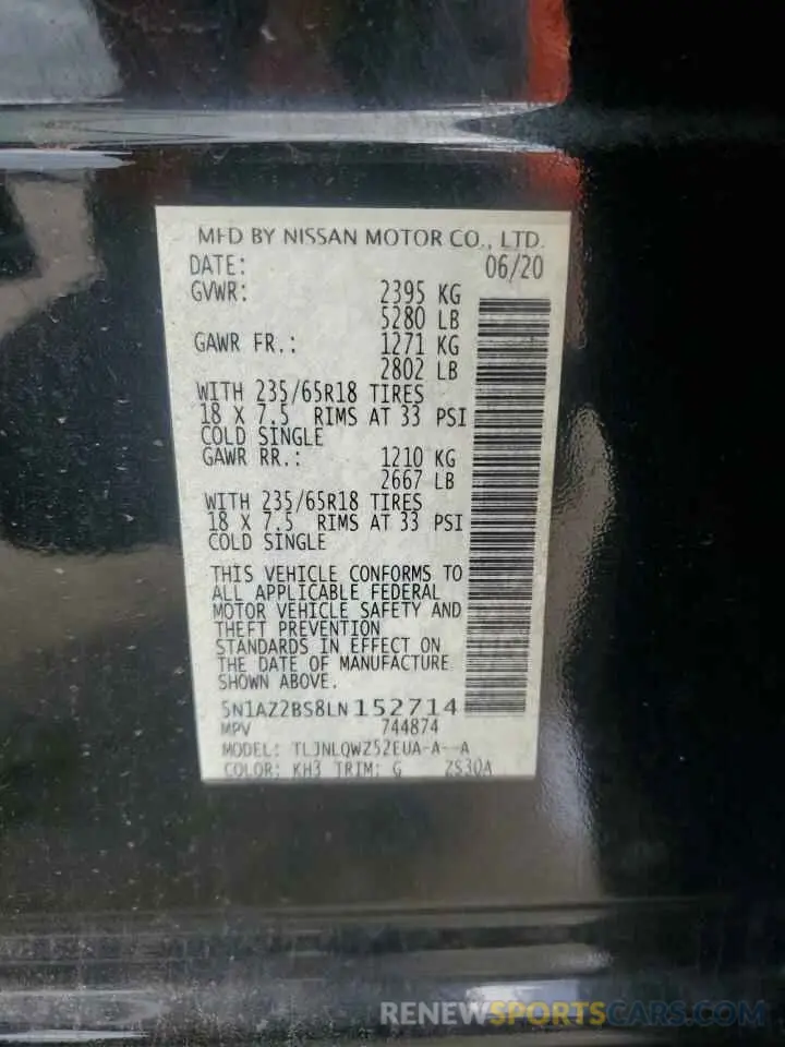 16 Photograph of a damaged car 5N1AZ2BS8LN152714 NISSAN MURANO 2020