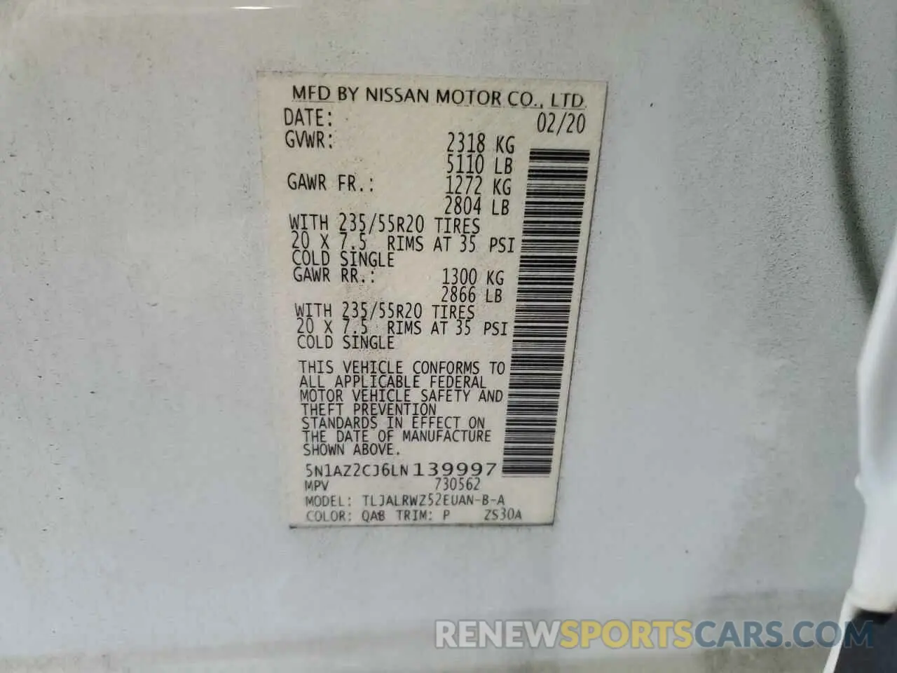 14 Photograph of a damaged car 5N1AZ2CJ6LN139997 NISSAN MURANO 2020
