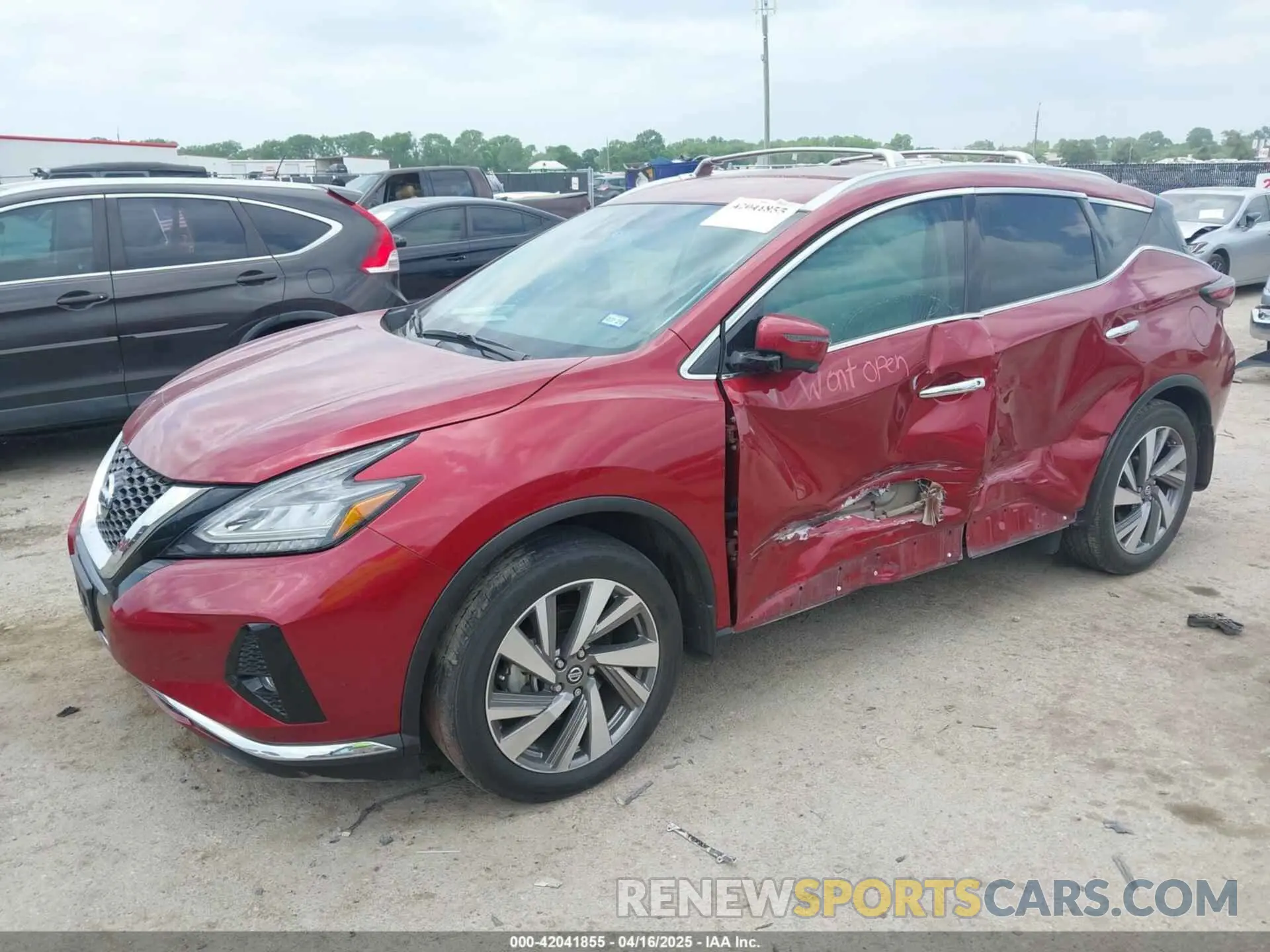 2 Photograph of a damaged car 5N1AZ2CJ7LN133304 NISSAN MURANO 2020