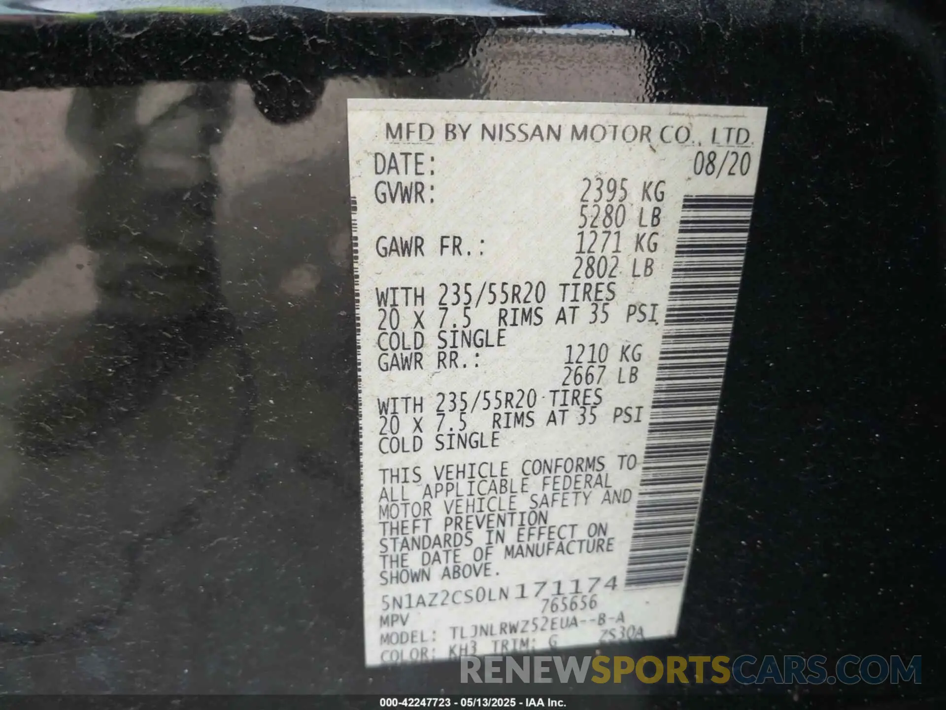 9 Photograph of a damaged car 5N1AZ2CS0LN171174 NISSAN MURANO 2020