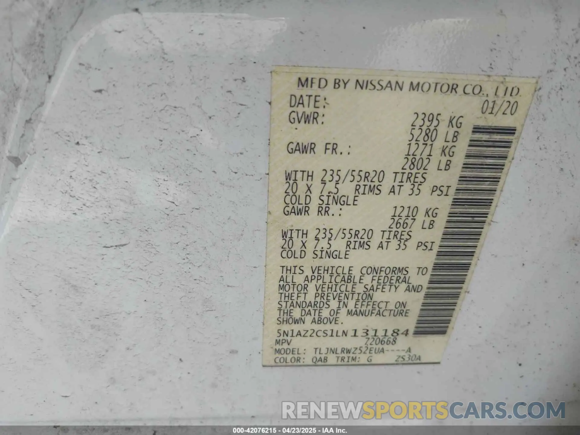 9 Photograph of a damaged car 5N1AZ2CS1LN131184 NISSAN MURANO 2020