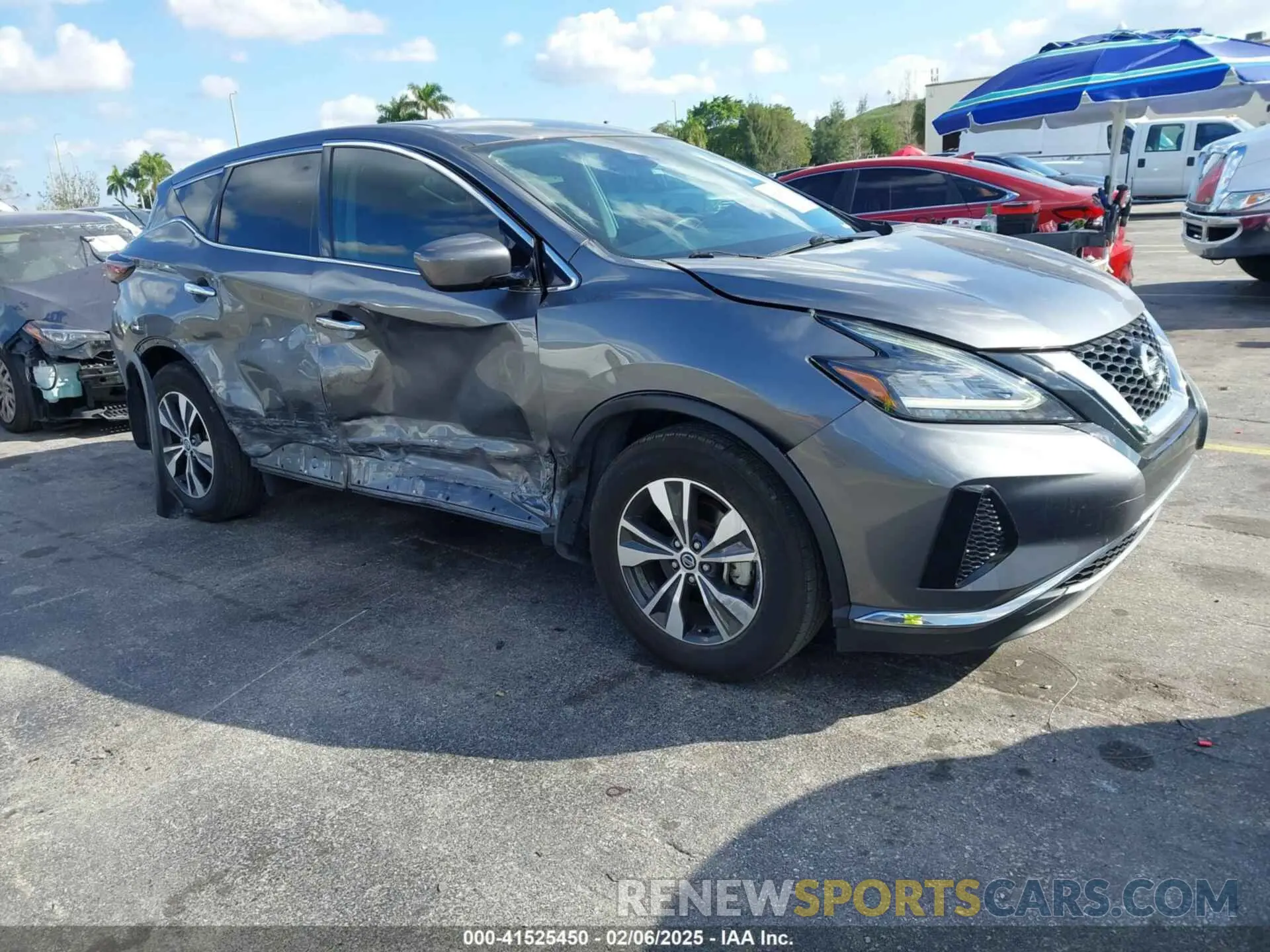 1 Photograph of a damaged car 5N1AZ2AJ1MC121536 NISSAN MURANO 2021